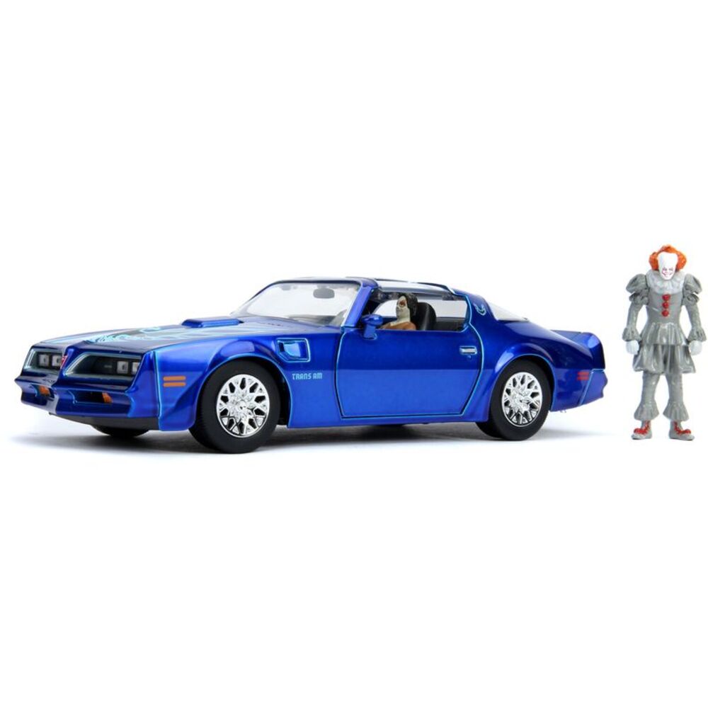 Jada Toys - 1:24 Diecast IT - 1977 Pontiac Firebird With Pennywise Figure